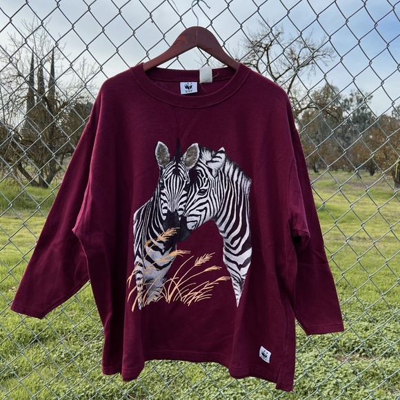 Vintage Y2K WWF Zebra Sweatshirt - Picture 3 of 6